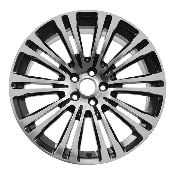 2012 chrysler 300 wheel 20 polished black aluminum 5 lug w2420pb 3