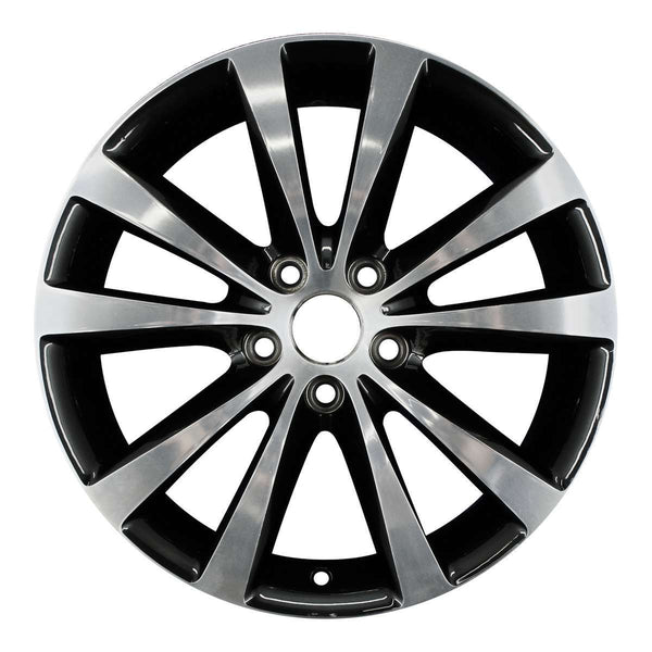 2011 chrysler 200 wheel 18 polished black aluminum 5 lug w2432pb 1