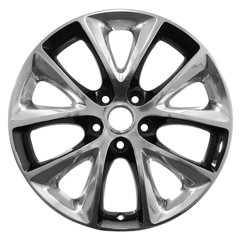 2013 dodge durango wheel 20 polished black aluminum 5 lug rw2496pb 3