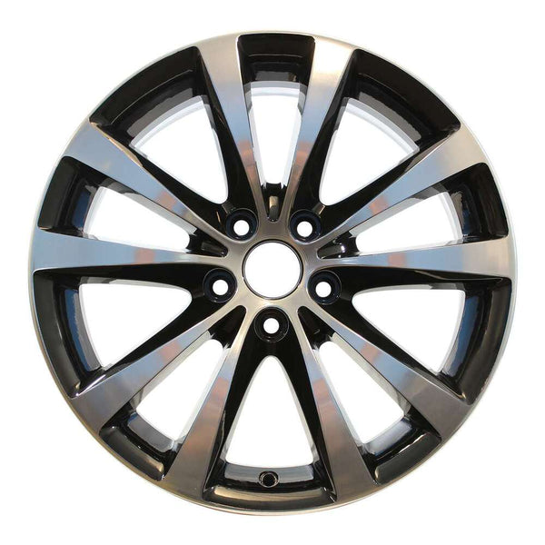 2012 dodge avenger wheel 18 polished black aluminum 5 lug w2504pb 1