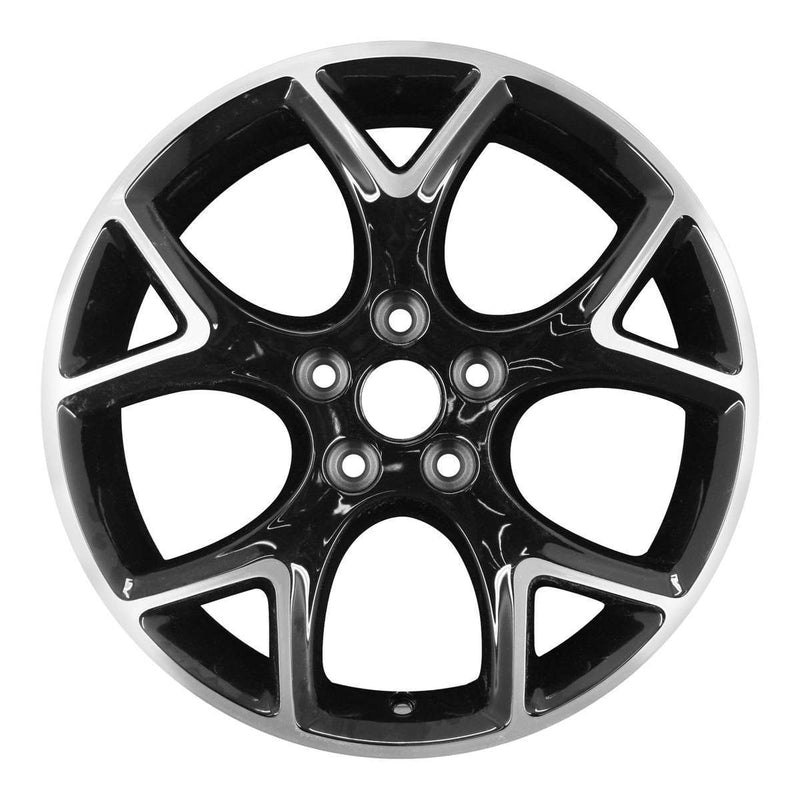 2013 ford focus wheel 17 machined black aluminum 5 lug w3884mb 2