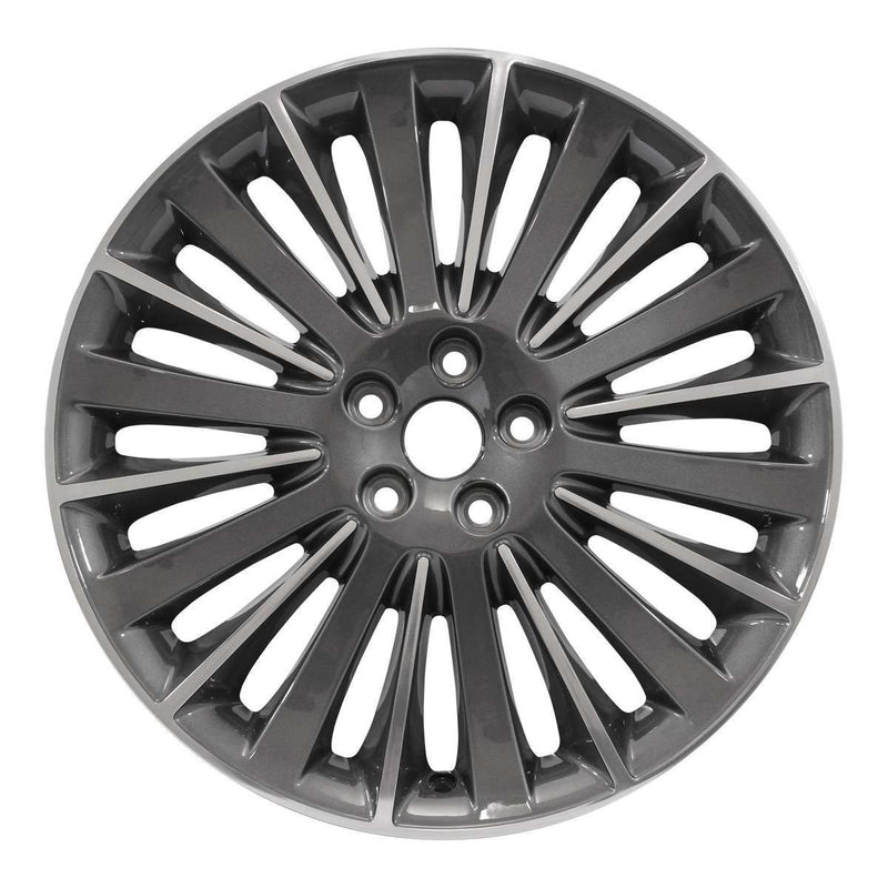 2015 lincoln mkz wheel 19 polished charcoal aluminum 5 lug w3955pc 3