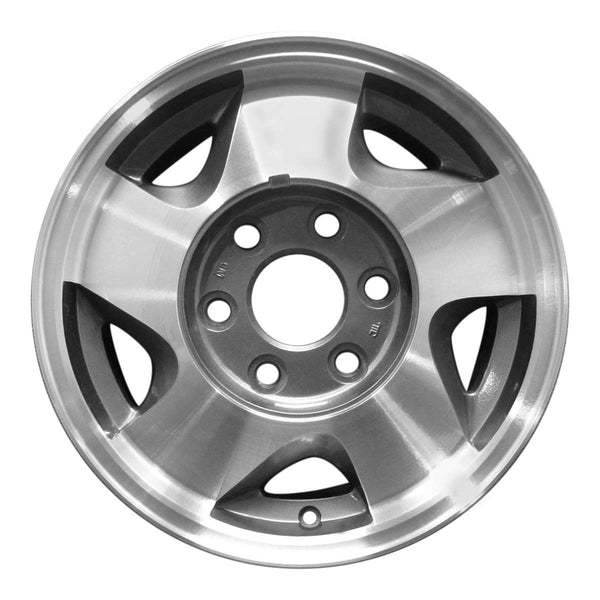 1999 gmc yukon wheel 16 machined charcoal aluminum 6 lug w5015mc 5