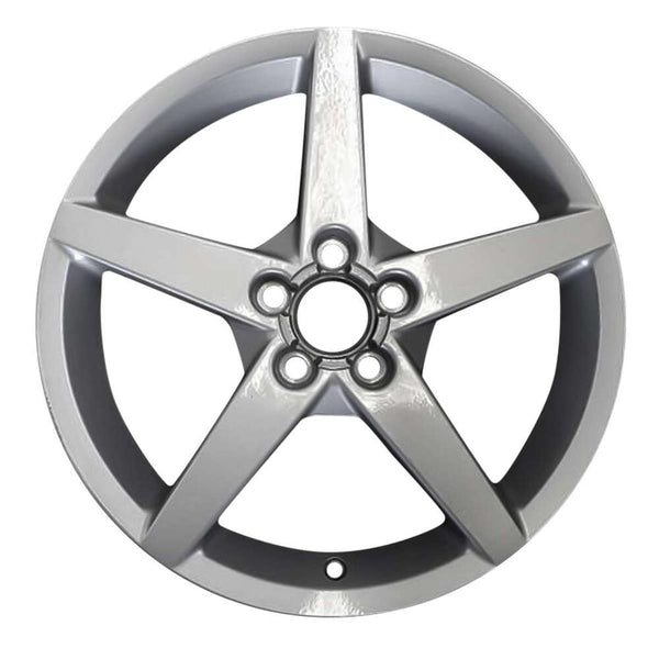 2005 chevrolet corvette wheel 15 silver aluminum 5 lug w5024s 2