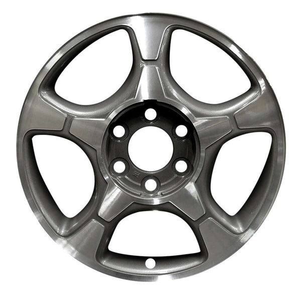 2007 chevrolet trailblazer wheel 17 machined charcoal aluminum 6 lug w5170mc 7