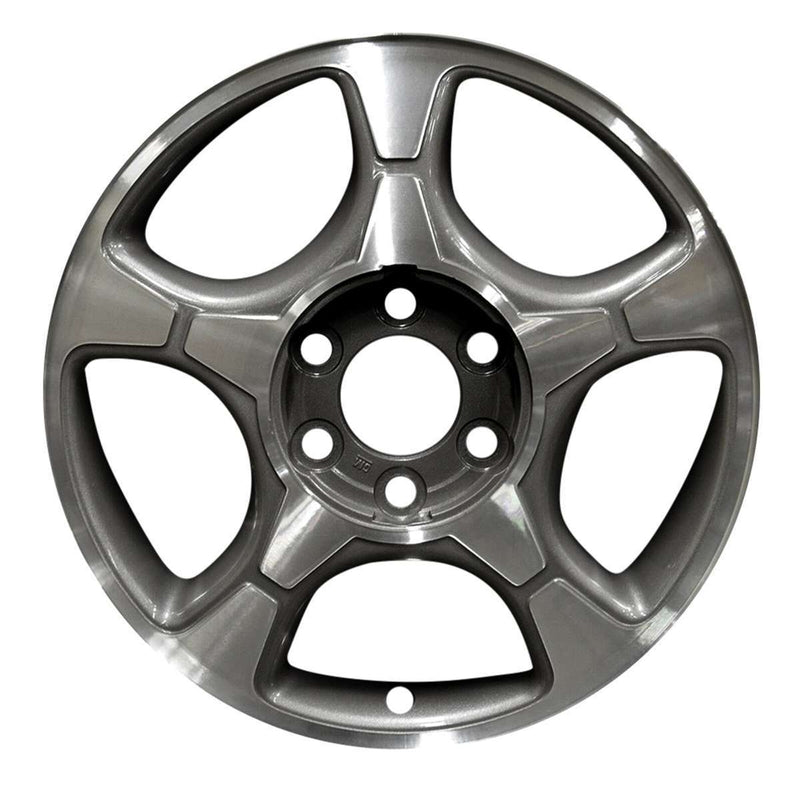 2005 chevrolet trailblazer wheel 17 machined charcoal aluminum 6 lug w5170mc 5