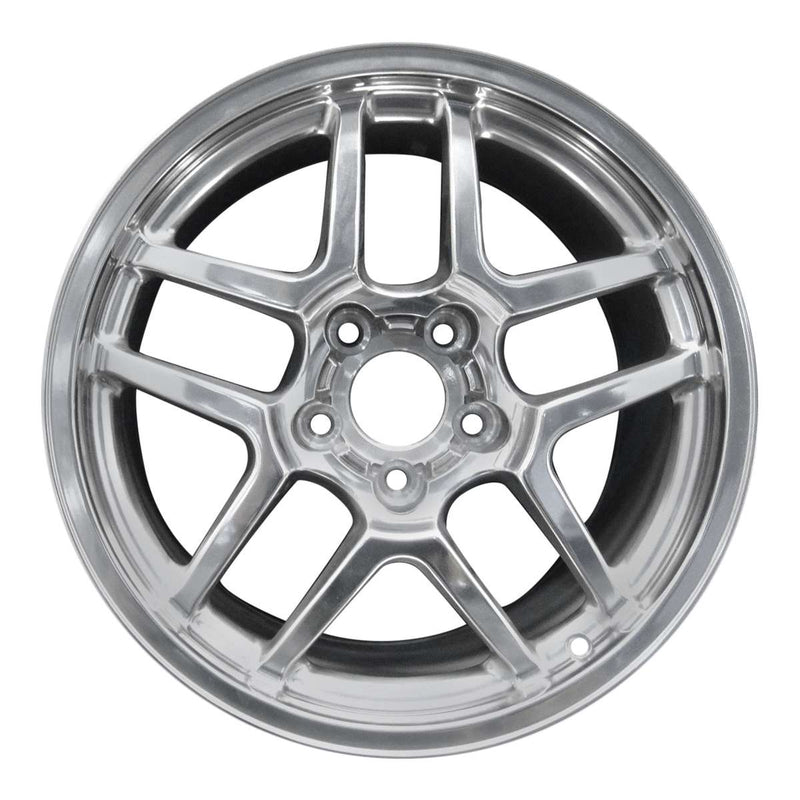 2004 chevrolet corvette wheel 17 polished aluminum 5 lug w5176p 1