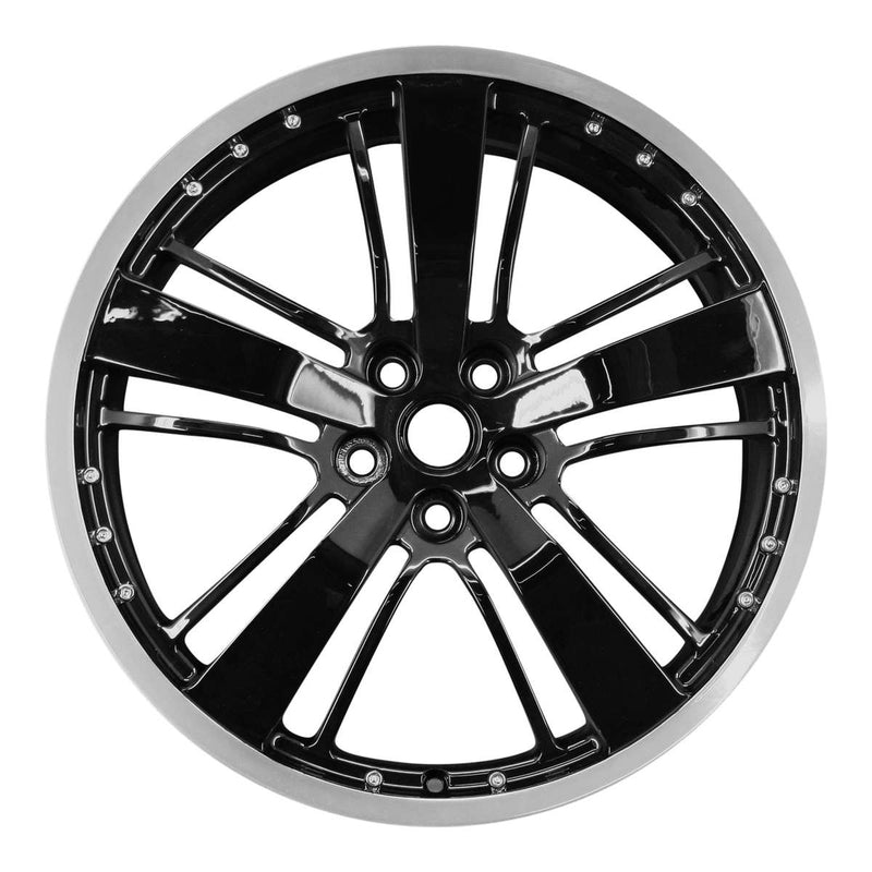 2014 chevrolet camaro wheel 21 polished gloss black aluminum 5 lug w5469b 5