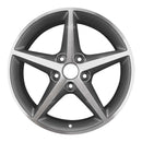2013 chevrolet corvette wheel 19 machined charcoal aluminum 5 lug w5489mc 3