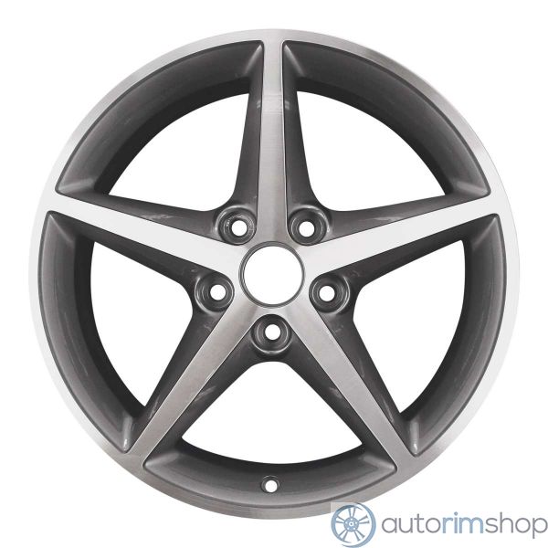 2011 chevrolet corvette wheel 19 machined charcoal aluminum 5 lug w5491mc 1