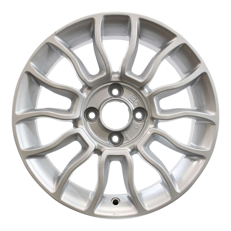 2015 fiat 500 wheel 15 silver aluminum 4 lug w61673s 4