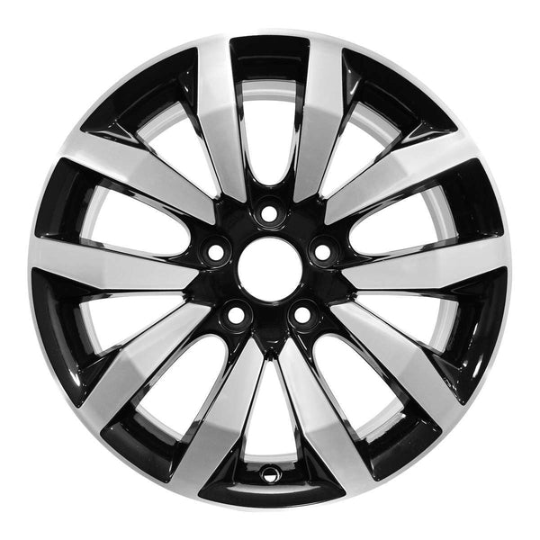 2010 honda civic wheel 17 machined gloss black aluminum 5 lug w63996mb 2