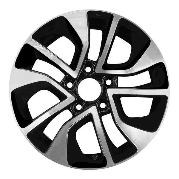 2013 honda civic wheel 16 machined gloss black aluminum 5 lug w64054mb 1