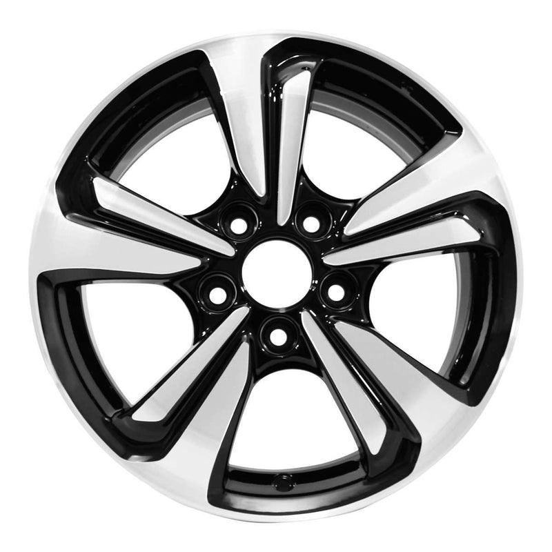 2015 honda civic wheel 16 machined gloss black aluminum 5 lug w64062mb 2