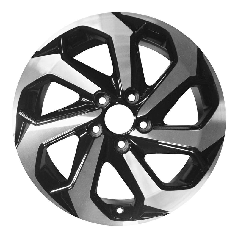 2016 honda accord wheel 17 machined gloss black aluminum 5 lug rw64080mb 1