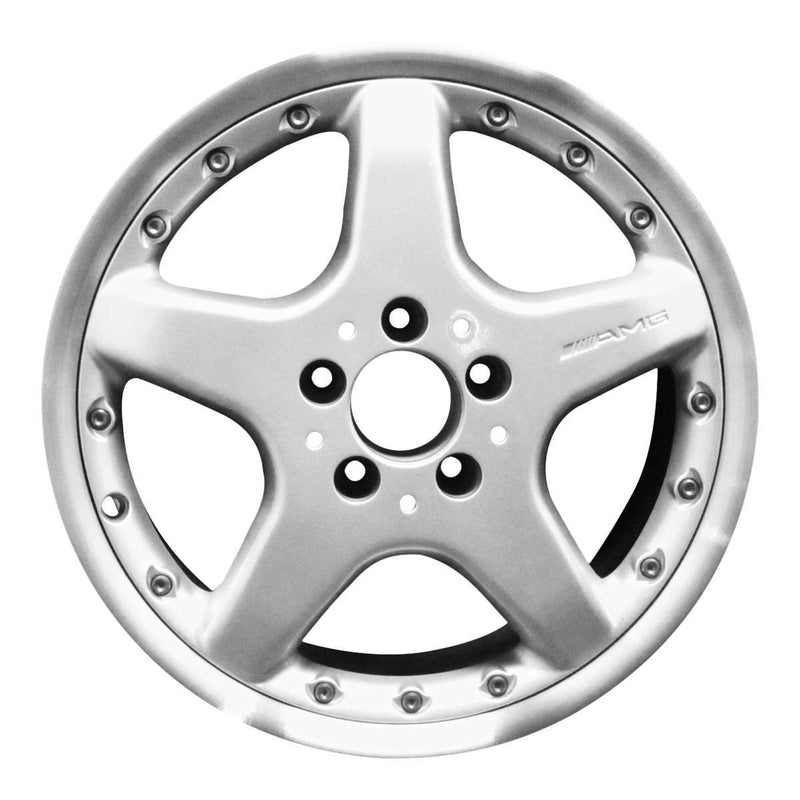 2002 mercedes c230 wheel 17 machined silver aluminum 5 lug w65255ms 6