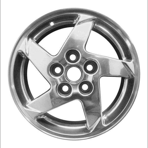 2006 pontiac grand wheel 16 polished aluminum 5 lug w6563p 3