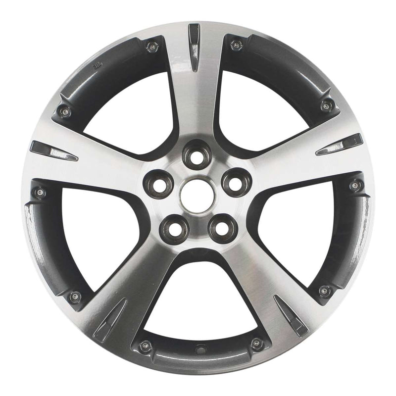 2009 pontiac vibe wheel 18 polished charcoal aluminum 5 lug w6650pc 1