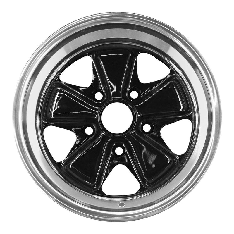 1982 porsche 911 wheel 15 polished black aluminum 5 lug w67133pb 5