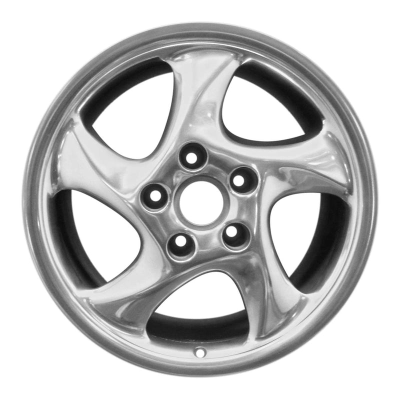 2004 porsche 911 wheel 18 polished aluminum 5 lug w67257p 3