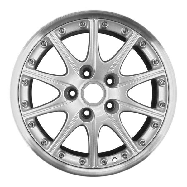 2007 porsche boxster wheel 18 machined silver aluminum 5 lug w67298ms 3