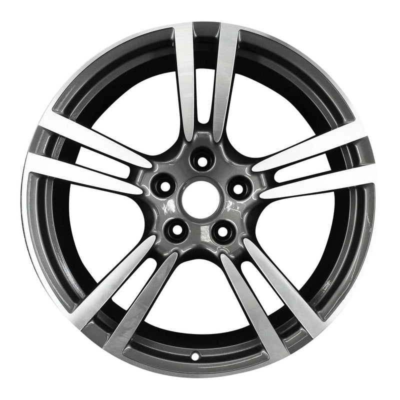 2014 porsche cayenne wheel 21 machined charcoal aluminum 5 lug w67407mc 4