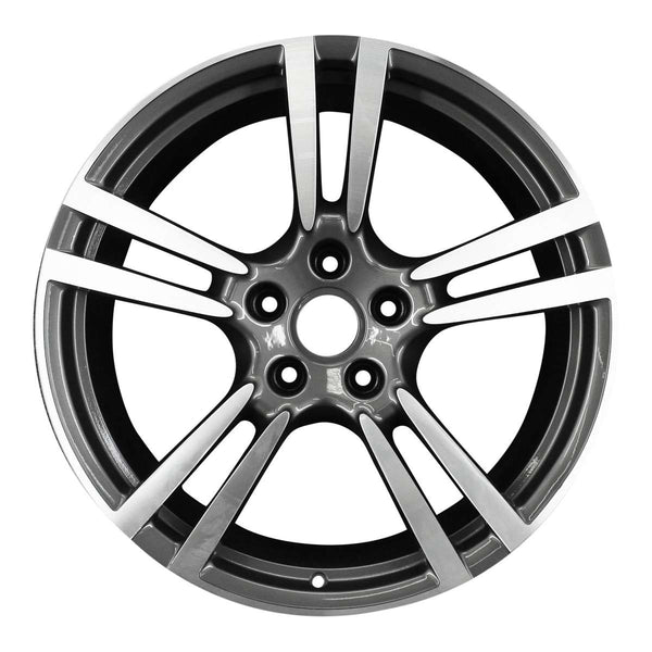 2011 porsche cayenne wheel 21 machined charcoal aluminum 5 lug w67407mc 1