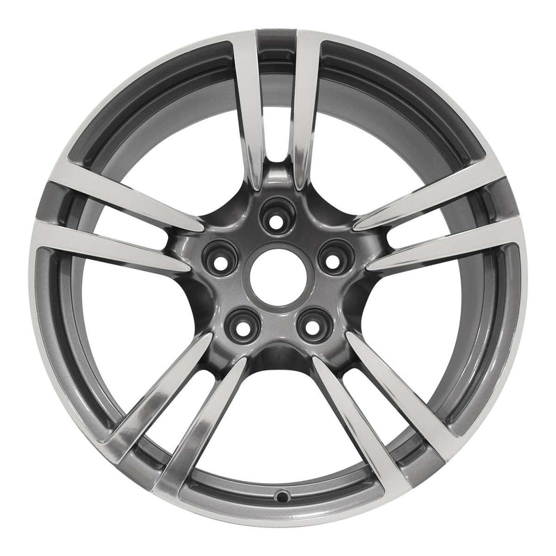 2012 porsche 911 wheel 19 polished charcoal aluminum 5 lug w67413pc 2