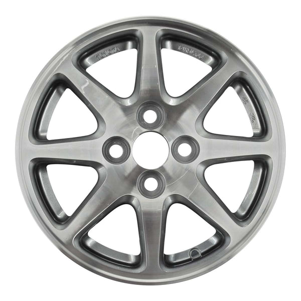 2001 toyota prius wheel 14 machined charcoal aluminum 4 lug w69402mc 1