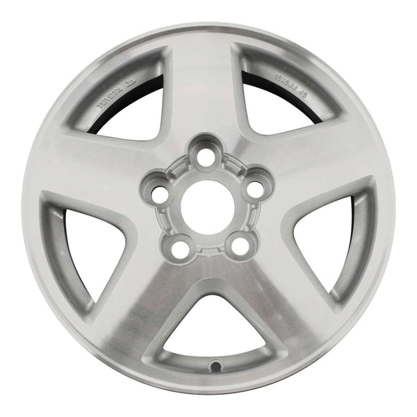 2001 toyota camry wheel 15 machined silver aluminum 5 lug w69413ms 1