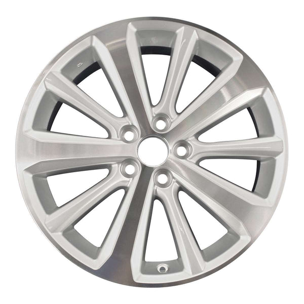 2012 toyota highlander wheel 19 machined silver aluminum 5 lug rw69548ms 5