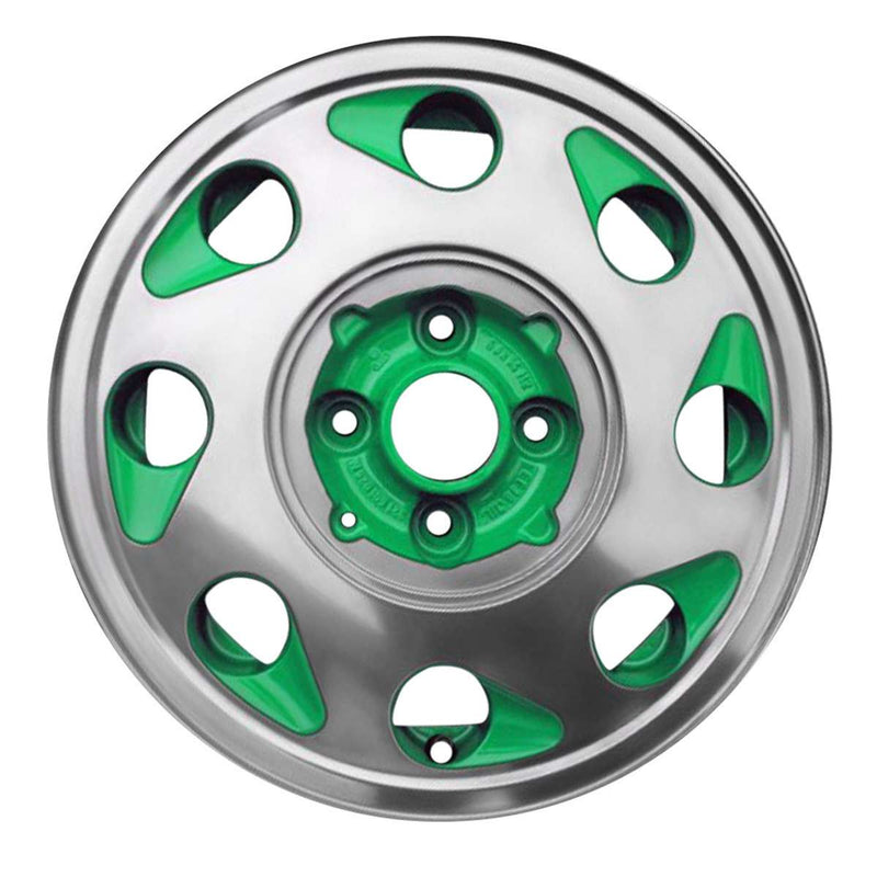 1992 volkswagen cabriolet wheel 14 green aluminum 4 lug w69661gn 5