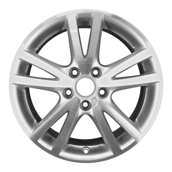 2009 volkswagen golf wheel 17 machined silver aluminum 5 lug w69852ms 2