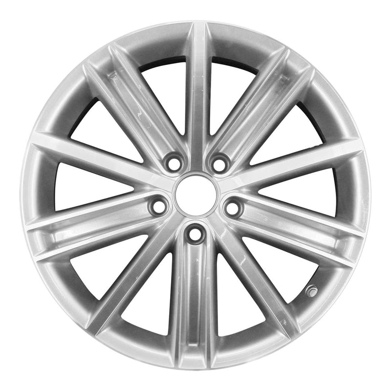 2013 volkswagen tiguan wheel 18 machined silver aluminum 5 lug w69877ms 5