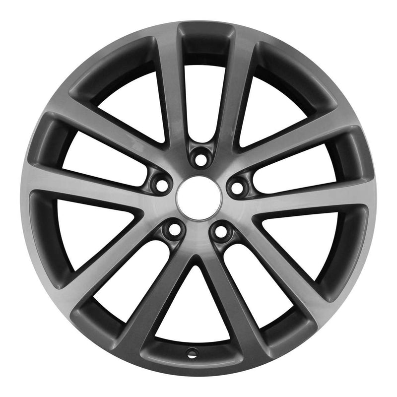 2009 volkswagen golf wheel 18 machined charcoal aluminum 5 lug w69909mc 8