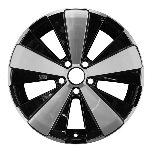 2012 volkswagen beetle wheel 18 machined gloss black aluminum 5 lug w69930mb 1