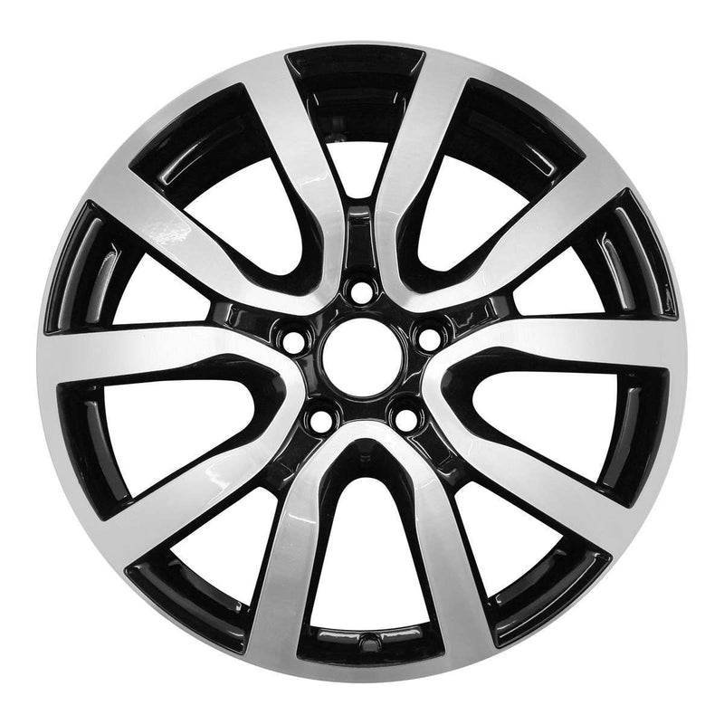 2012 volkswagen golf wheel 18 machined gloss black aluminum 5 lug w69943mb 1