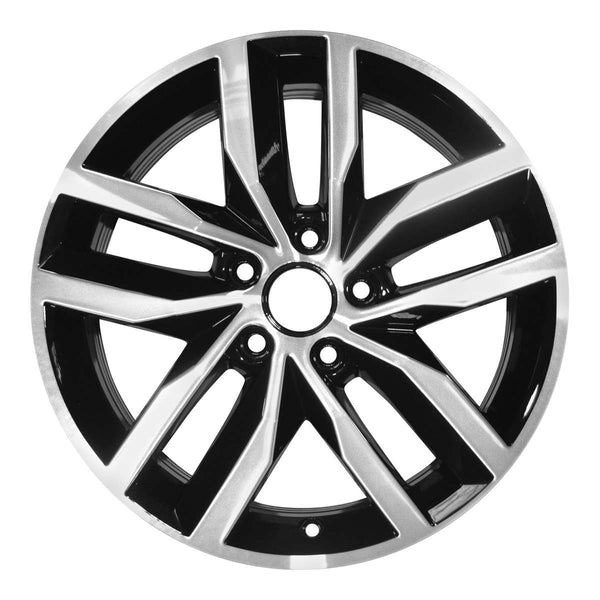 2018 volkswagen golf wheel 17 machined gloss black aluminum 5 lug w69991mb 5