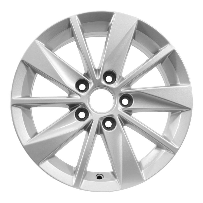 2015 volkswagen golf wheel 15 silver aluminum 5 lug w69994s 1