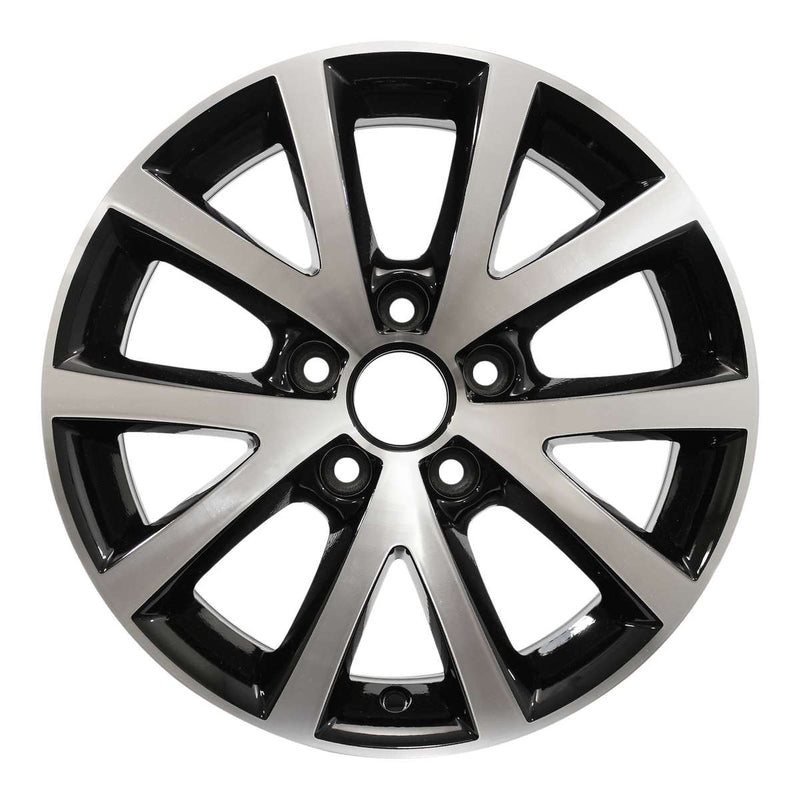 2016 volkswagen jetta wheel 16 machined gloss black aluminum 5 lug w70006mb 3