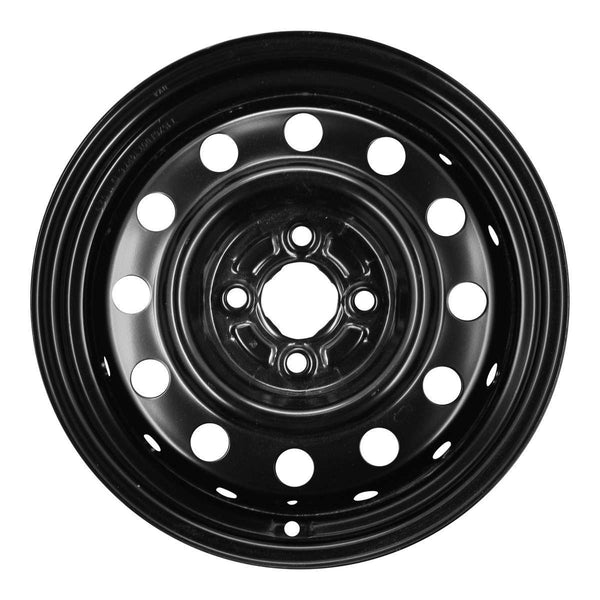 2002 saturn sc1 wheel 15 black steel 4 lug w7005b 13