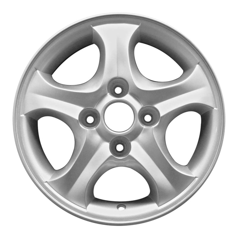 2002 hyundai elantra wheel 15 silver aluminum 5 lug w70686s 5