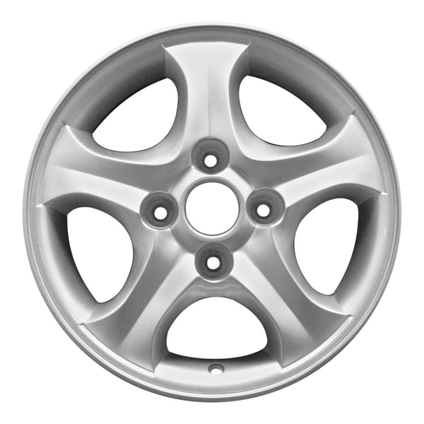 2001 hyundai elantra wheel 15 silver aluminum 5 lug w70686s 4