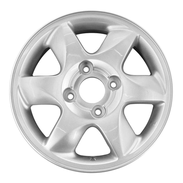 2001 hyundai elantra wheel 15 silver aluminum 4 lug w70710s 1