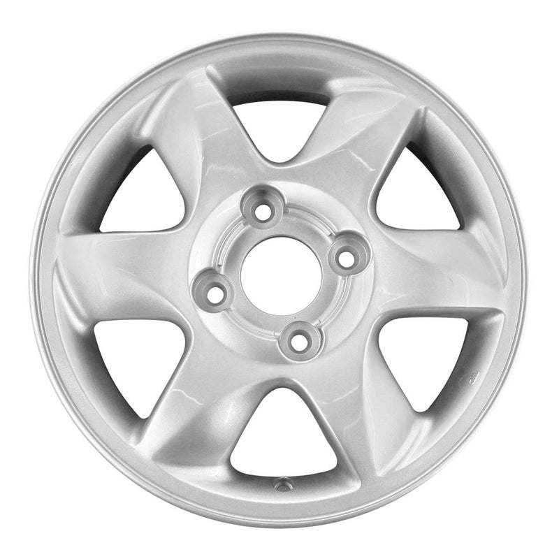 2001 hyundai elantra wheel 15 silver aluminum 4 lug w70710s 1