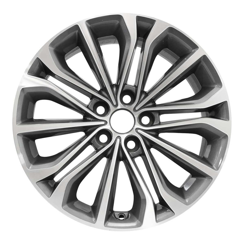 2017 genesis g80 wheel 18 machined charcoal aluminum 5 lug w70870mc 3