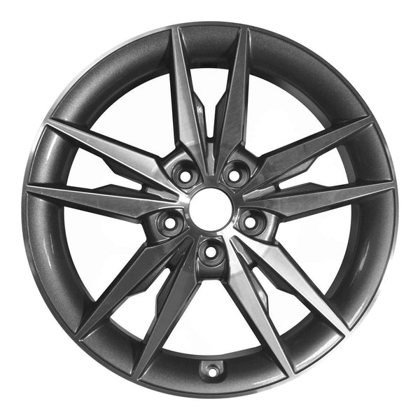 2016 hyundai sonata wheel 18 machined charcoal aluminum 5 lug w70879mc 2