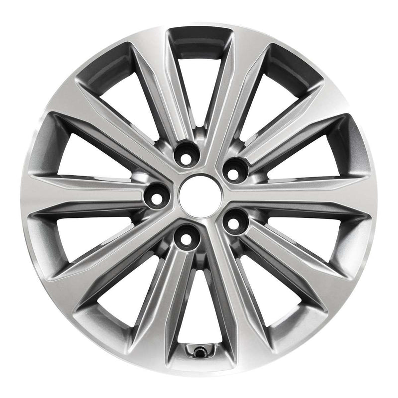 2016 hyundai sonata wheel 17 machined charcoal aluminum 5 lug w70887mc 1