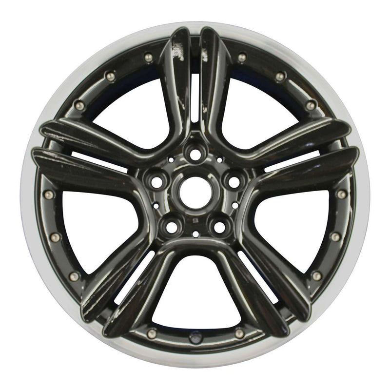 2011 mini cooper wheel 18 machined gloss black aluminum 5 lug w71491mb 1