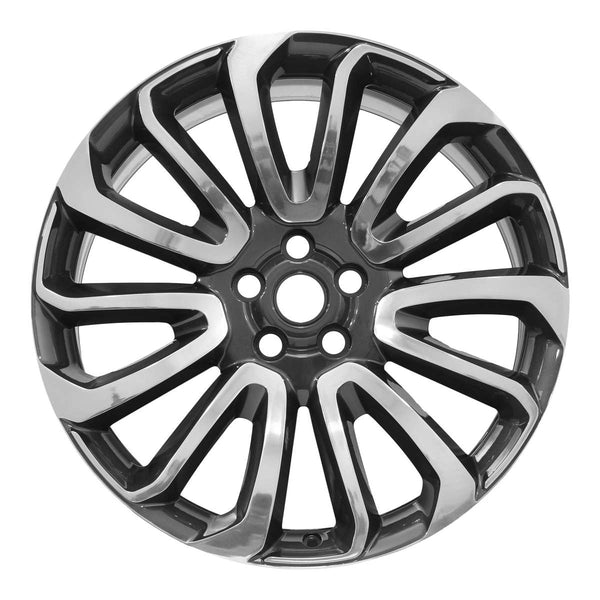 2015 land rover wheel 22 polished charcoal aluminum 5 lug w72250pc 2